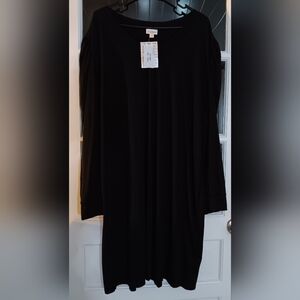 LuLaRoe Ava Black Long Sleeve Dress